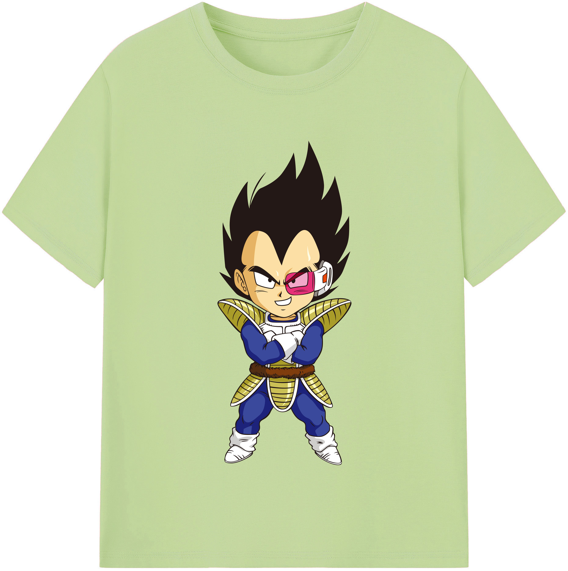 （画像用） ドラゴンボール ベジータ四世（Bejīta Yonsei）DRAGON BALL Vegeta IV 綿100％半袖Tシャツ（フロントプリント）